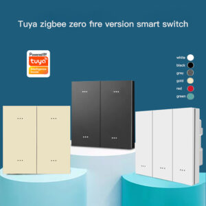 Tuya Zigbee Smart Switch Neutral Wire Required Switch Smart Home Voice Control Remote Control and Timer Compatible with Alexa/Google Assistant, Smart Hub Required