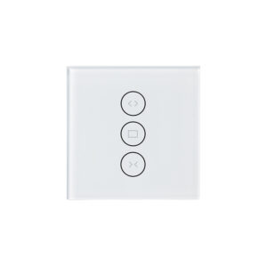 Tuya WiFi Curtain Smart Switch, Mobile Phone Remote APP, Voice Control EU Standard Smart Touch Curtain Switch, Neutral Wire Required, No Hub Required