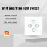 2.4G WiFi Smart Ceiling Fan Light Switch, Work with Smart Life/Tuya APP, Control Speed Control Alexa and Google Home Compatible, Neutral Wire Required, EU standard, No Hub Required
