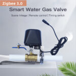 Tuya Zigbee 3.0 Smart Water Gas Valve, Automatic Watering Timer, Gas sensor automatically shuts off, Remote Control Voice Control, Need Hub Required