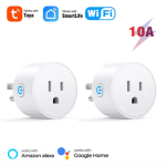 Tuya Smart Plug WiFi Power Socket US 10A Wireless Outlet Smart Life APP Remote Timing Voice Control Works With Alexa Google Home 2PCS
