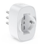 Maxcio Presa Intelligente WiFi (Type L), APP Controllo, Presa Smart WiFi Compatibile con Alexa & Google Home, Misurazione Consumo Energet