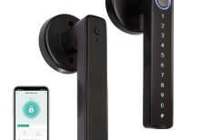 Bluetooth Smart Door Lock with Passcode keypad, Biometric Entry Doorknob with Handle